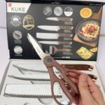 KUKE Professional 6-Piece Non-Stick Knife Set – Anti-Slip Handle - Alternate View