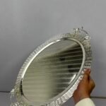 3-Piece Silver Mirror Round Trays Set - Alternate View