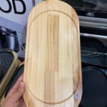 Sizzling Plate with Wooden Base | Cast Iron - Alternate View