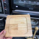 Sizzling Plate | Square Design | Wooden Base - Alternate View