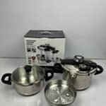 Royal King Stainless Steel Pressure Cooker 4L & 6L with Steamer – Induction Compatible