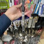 Milk or Tea Spoon with Long Black Handle – Heavy Duty Stainless Steel Spoon for Pakistan Kitchens - Alternate View