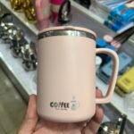 Vacuum Insulated Coffee & Tea Cup – Stainless Steel Travel Mug with Leak-Proof Lid
