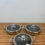 Flat Casseroles Set - 26cm, 28cm, 30cm Full Set