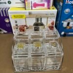 6 Pcs Acrylic Spice Jar Set with Stainless Steel Stand