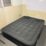 Inflatable Single Bed - Black Color With Two Pillows