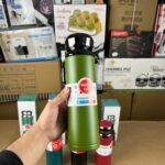 Stainless Steel Vaccum Bottle Availible in 800ml & 1000ml in Red, Blue, Black, & Olive Colours - Alternate View